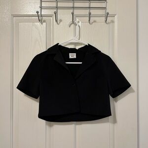 Aritzia cropped collared shirt
